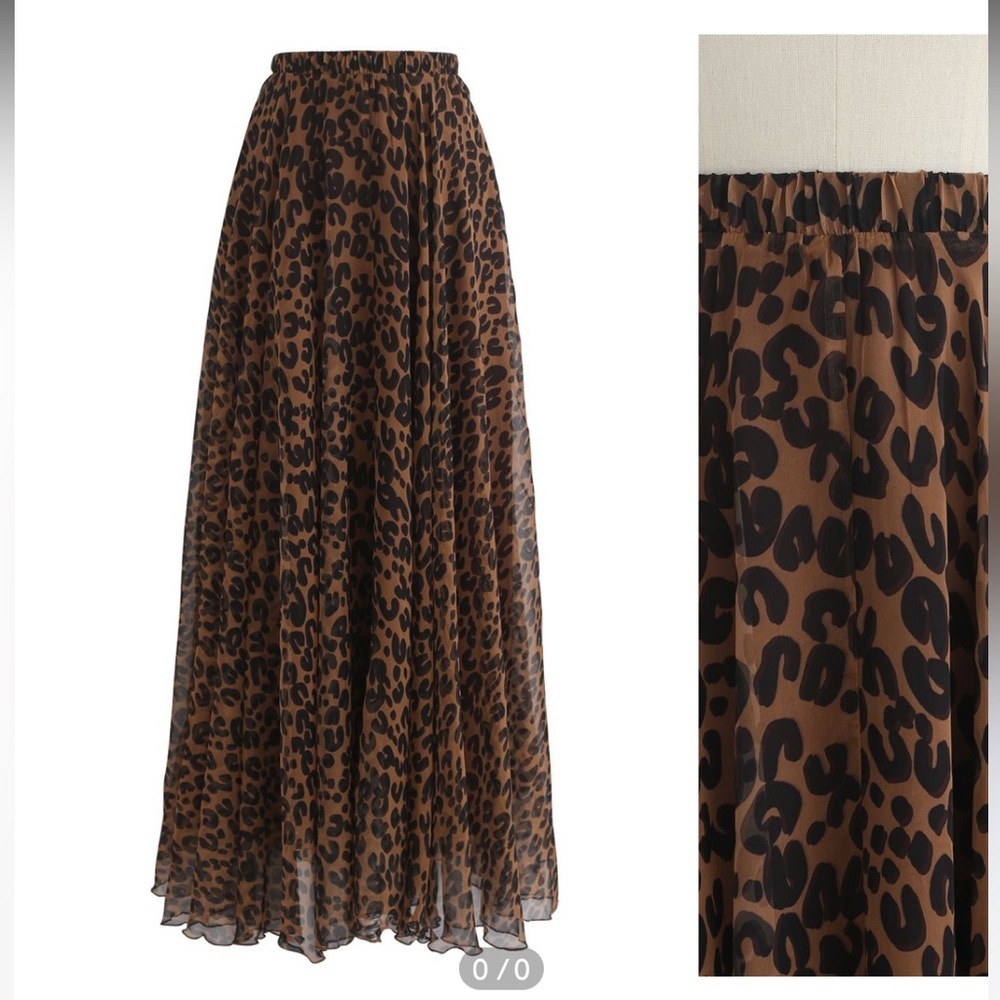 Leopard maxi skirt